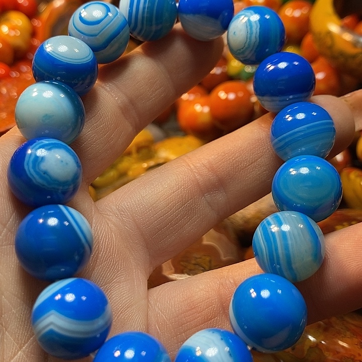 文***剧玛瑙/玉髓未镶嵌手链