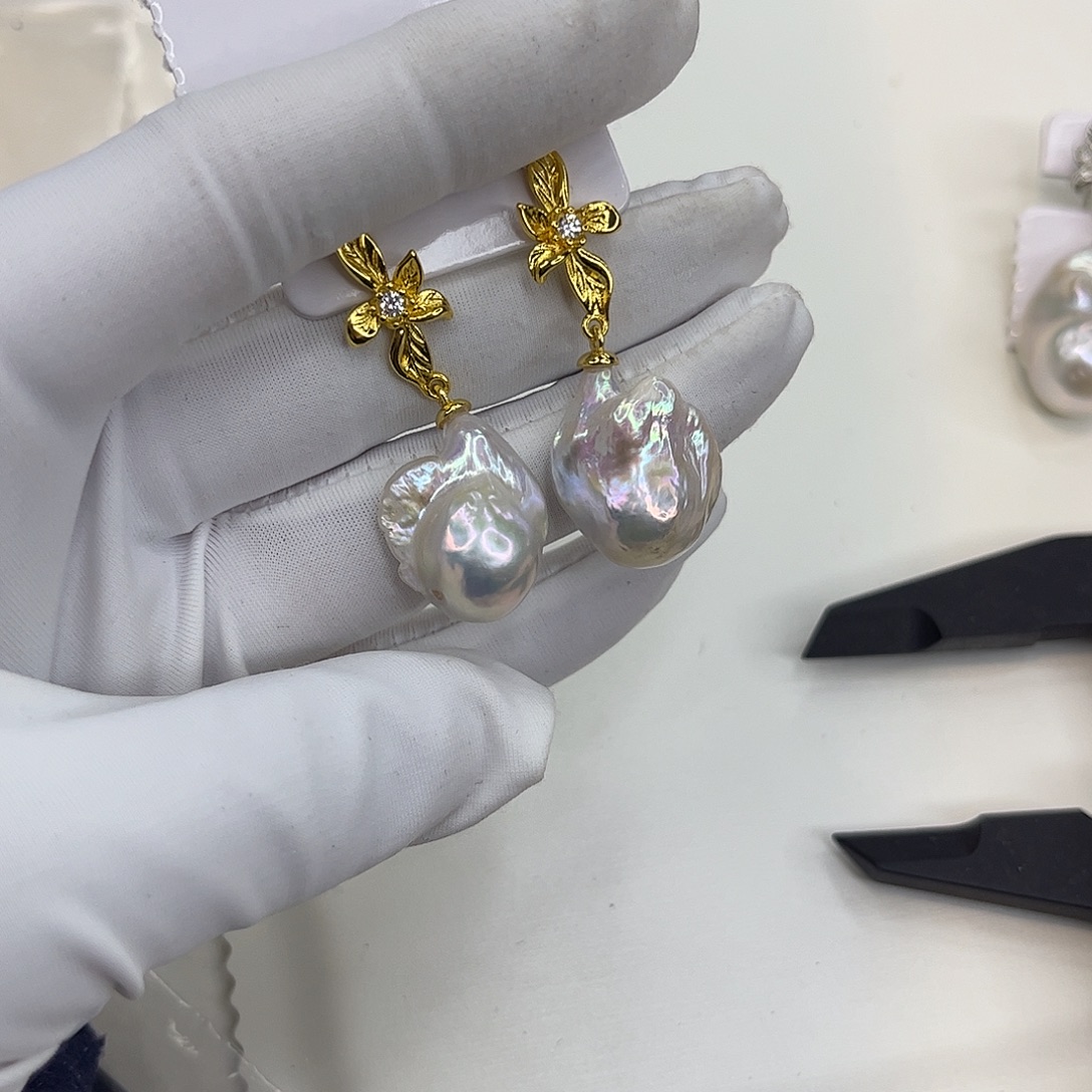 耳饰淡水珍珠合金