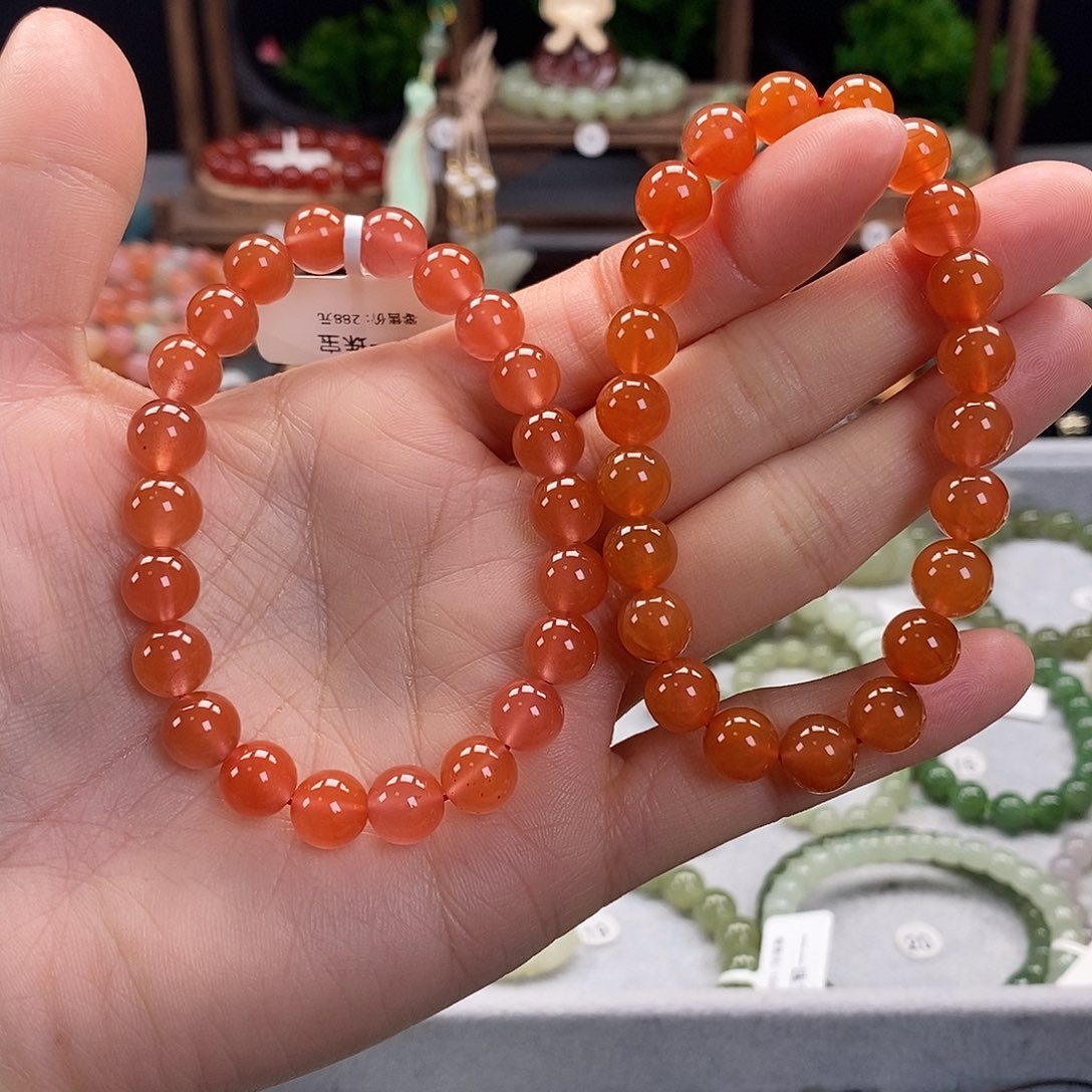 南红玛瑙手链未镶嵌