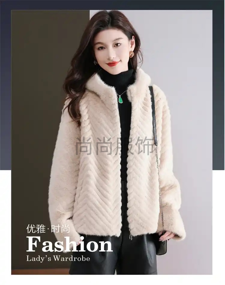 简约女防寒冬季加绒加厚款短外套优雅女士休闲朋克风