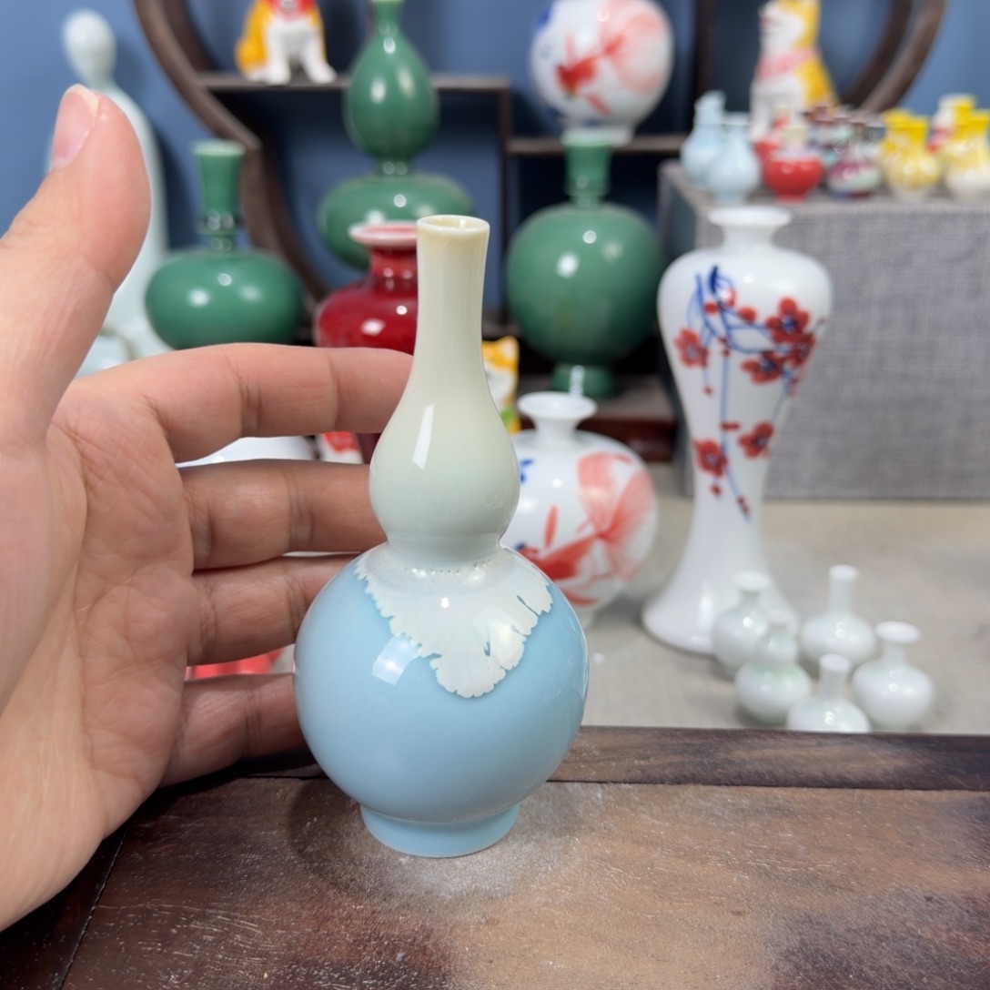 陶瓷手工小花器摆件