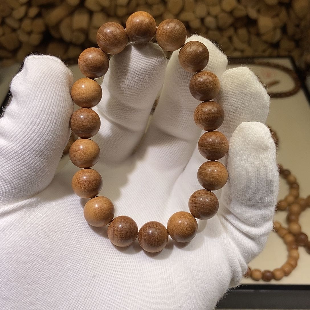 檀香木手串/手链老料1.2横纹黑肉