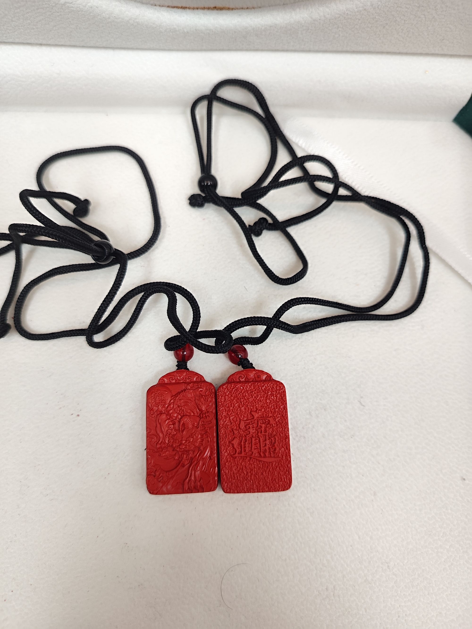 含辰砂工艺品朱砂方形貔貅坠（多样性一件发货）