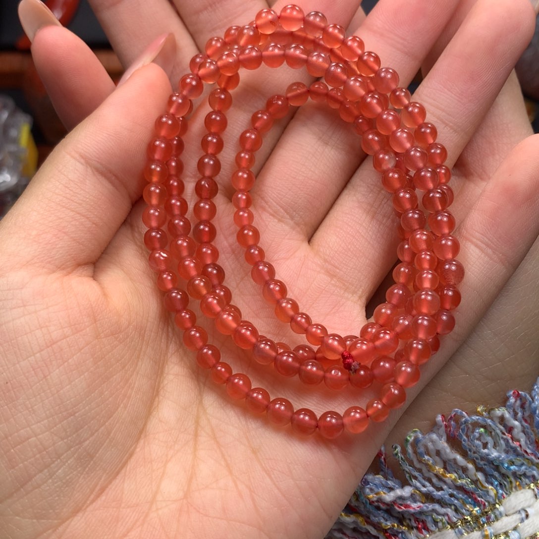 南红玛瑙未镶嵌4+冰粉108