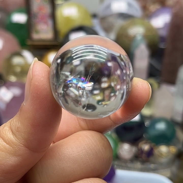 珠宝半成品水晶未镶嵌43克白水晶球