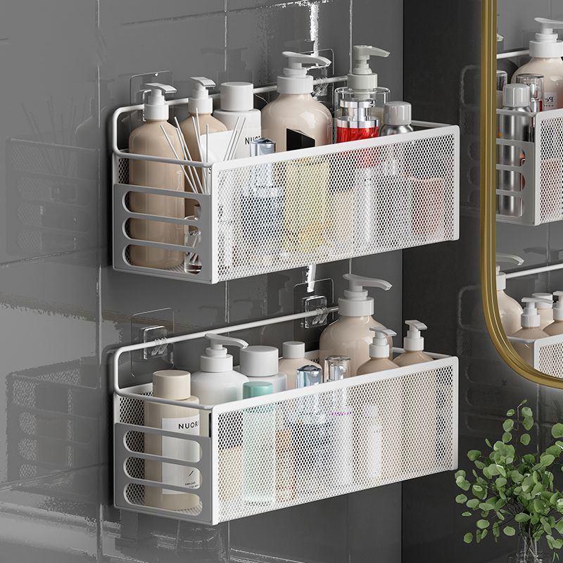 过早卫生间浴室置物架免打孔壁挂式厕所洗澡洗手间洗漱台墙上架子