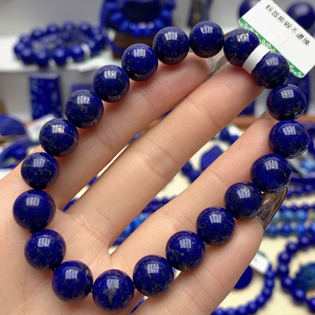 青金石未镶嵌手链10mm