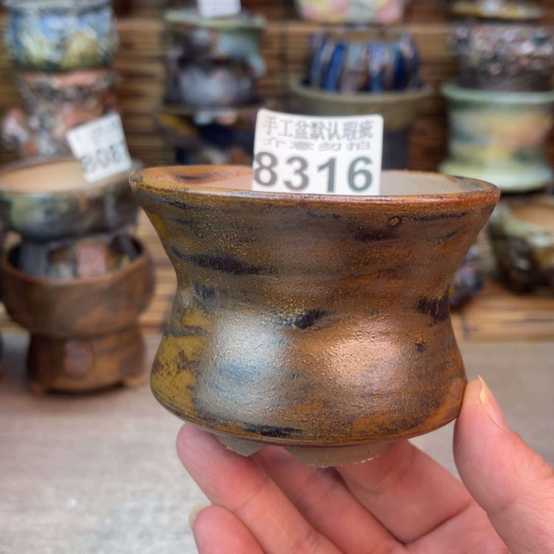 手工花盆默认瑕疵完美者勿拍