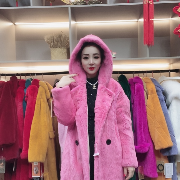 进口整版水貂皮大衣