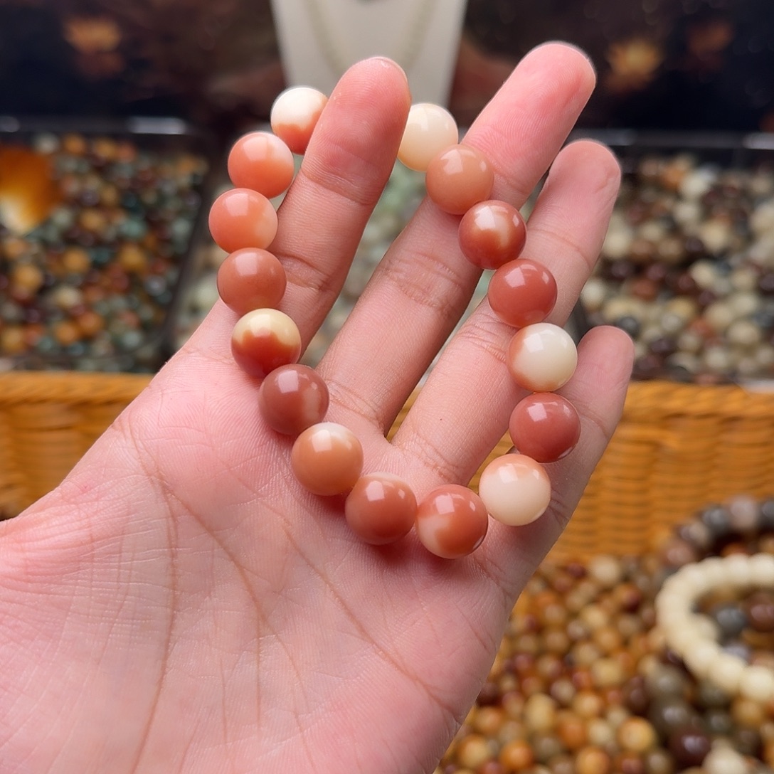 渡***涟吊坠菩提根/象牙果一条杨梅飘花12圆成品