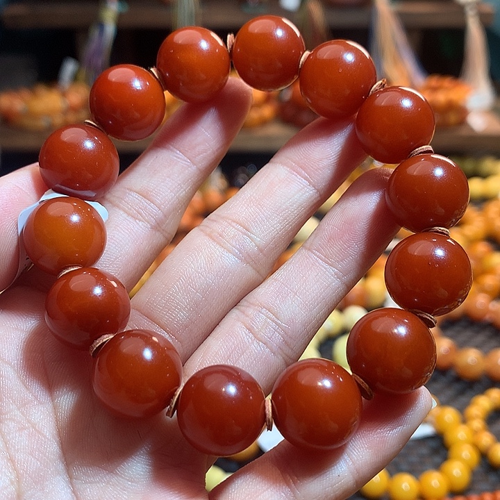 琥珀未镶嵌手链蜜蜡