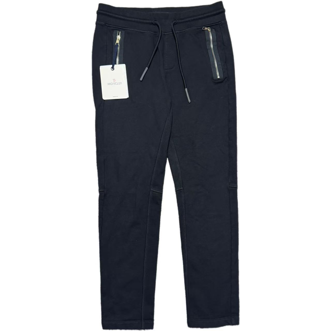 未使用 MONCLER 黑色后背彩条运动长裤M码