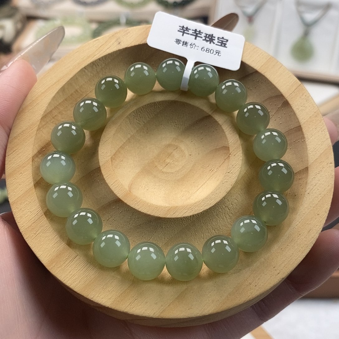 和田玉手链未镶嵌仁**动