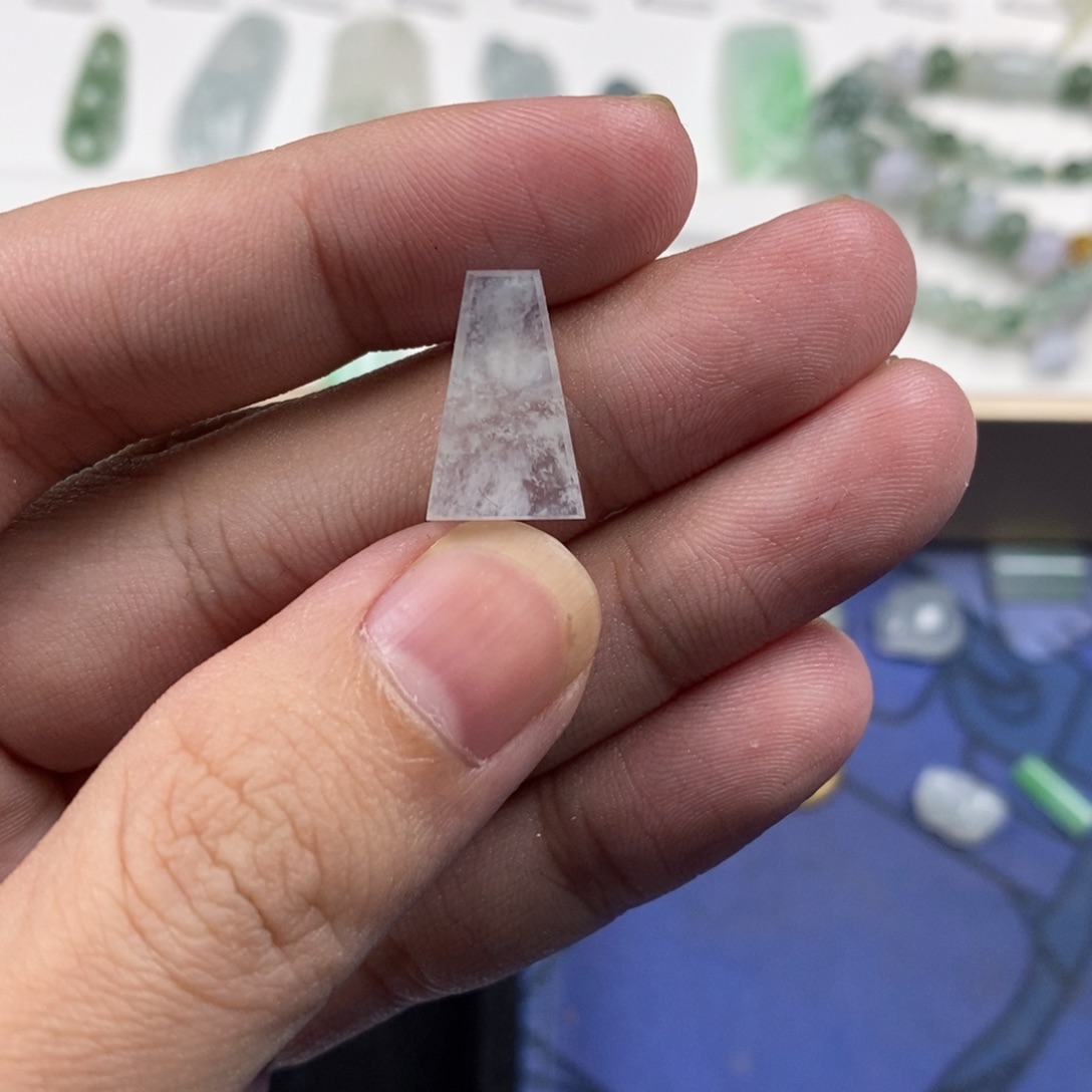 翡翠未镶嵌吊坠(不含链)雪花棉无事牌