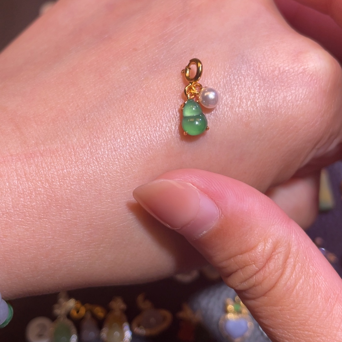 翡翠银S925镶嵌颈饰