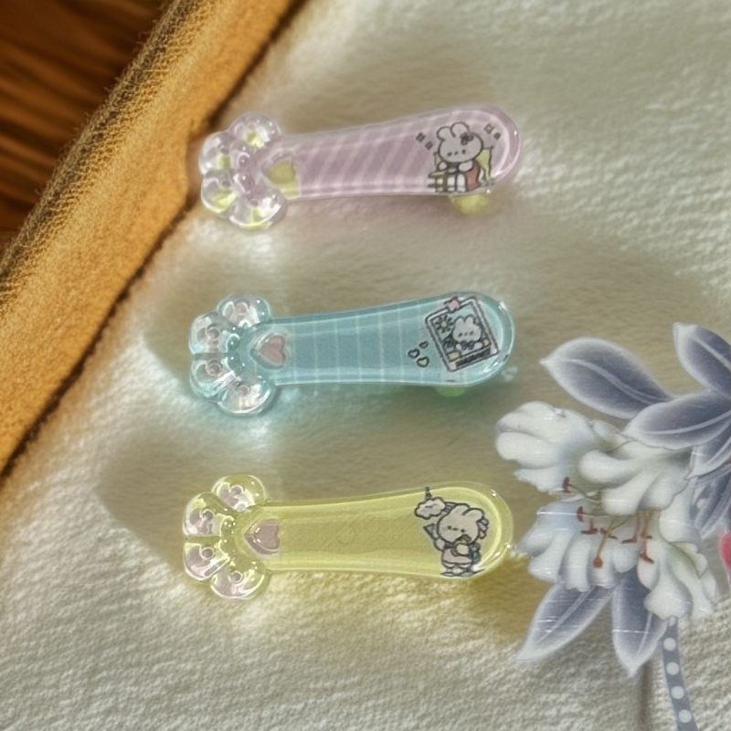 软萌猫爪KT猫发夹可爱少女ins侧边刘海夹百搭卡通鸭嘴夹超萌发卡