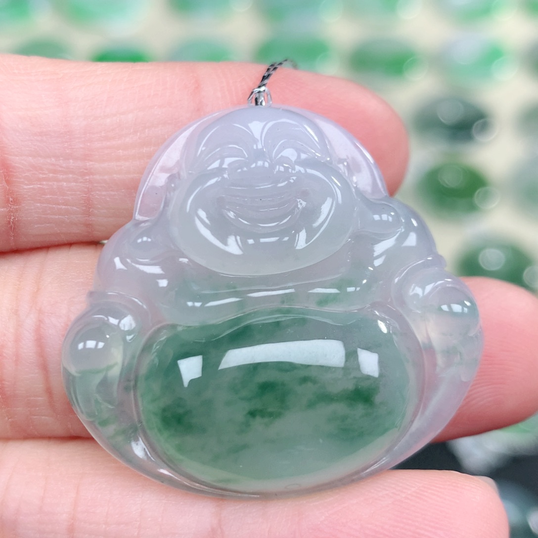 翡翠未镶嵌吊坠(不含链)32-34-6.2
