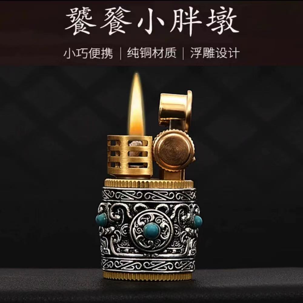 【清】CHIEF/首领 盔甲小胖墩煤油打火机创意打火机男士 B0206
