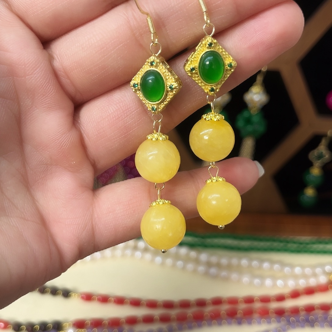 锆石合金925银耳饰