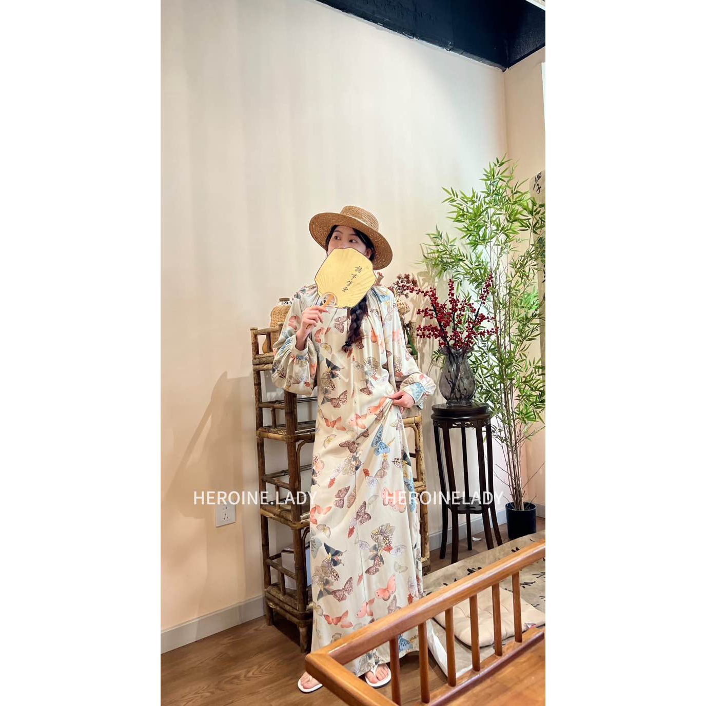 【墨雨云烟】HL棉绸新中式印花夏季复古改良版国风禅意女装显瘦长裙