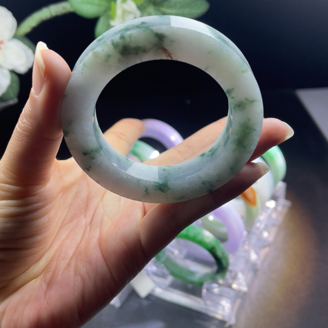 定制翡翠未镶嵌天然翡翠A货手镯