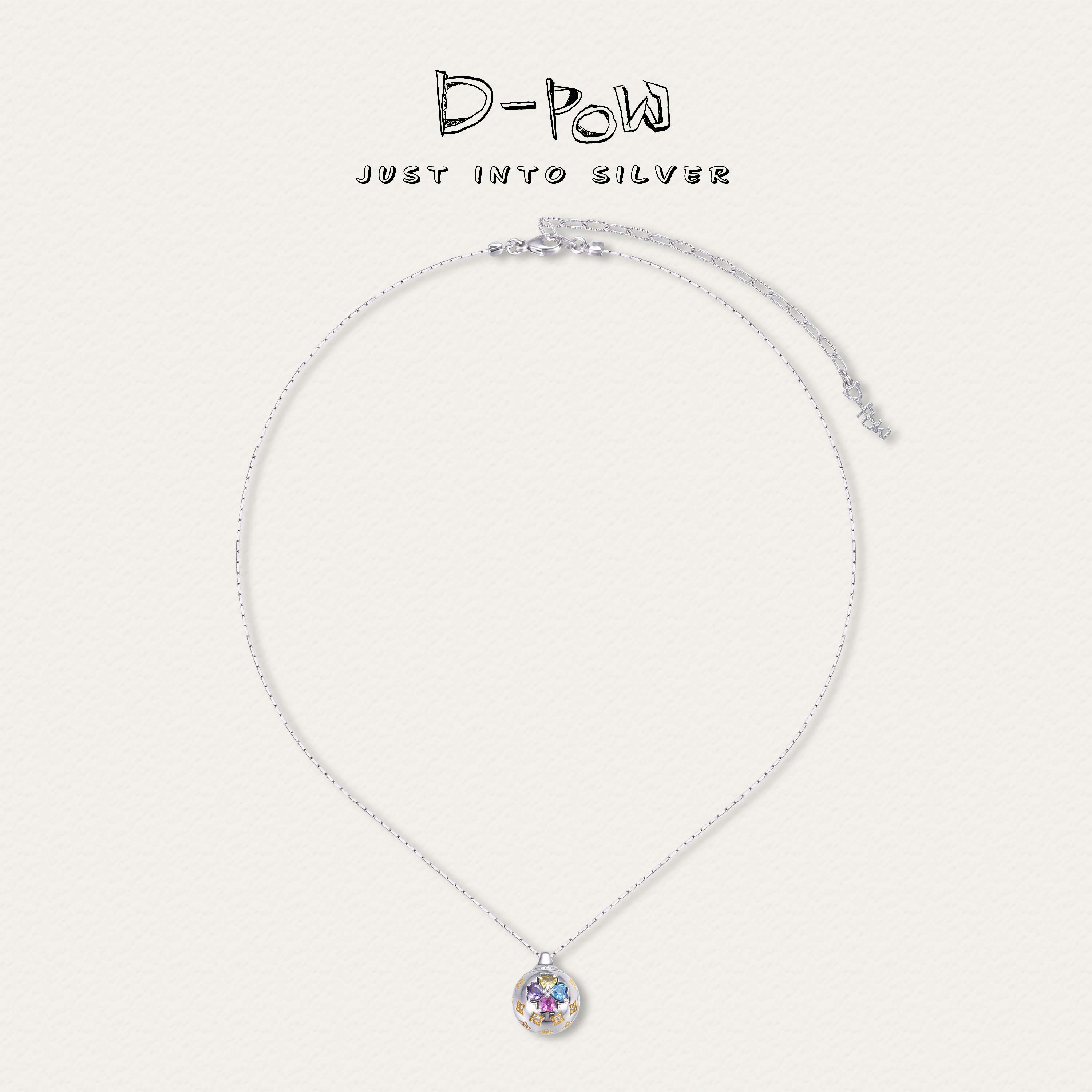 灯小炮 坠链均925银合成锆石 【彩虹星球】高定项链（50cm）（8912）