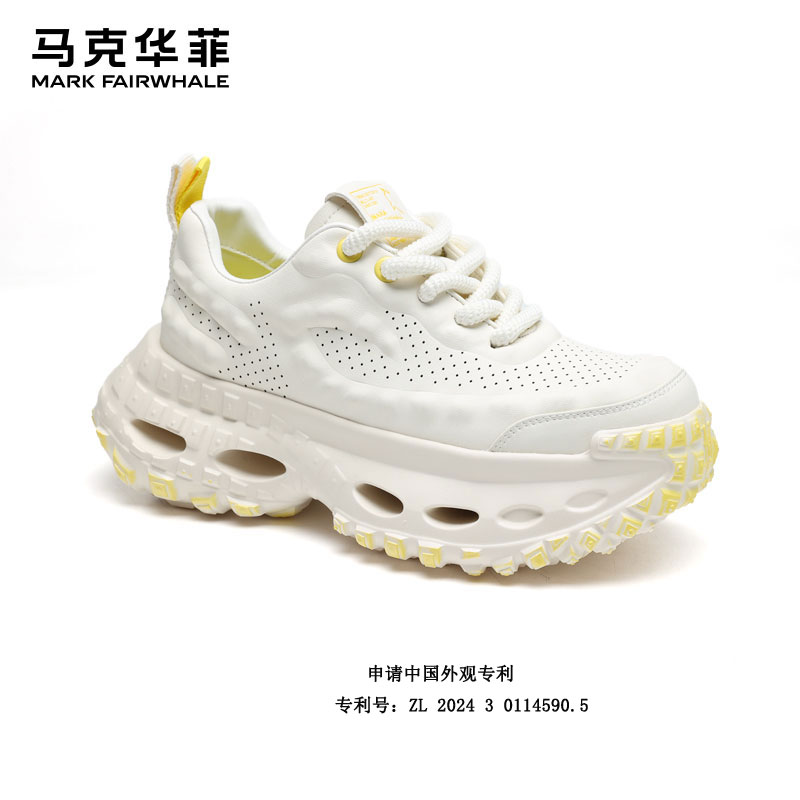 马克华菲2025新款增高厚底休闲运动鞋子轮胎老爹潮鞋时尚百搭潮流