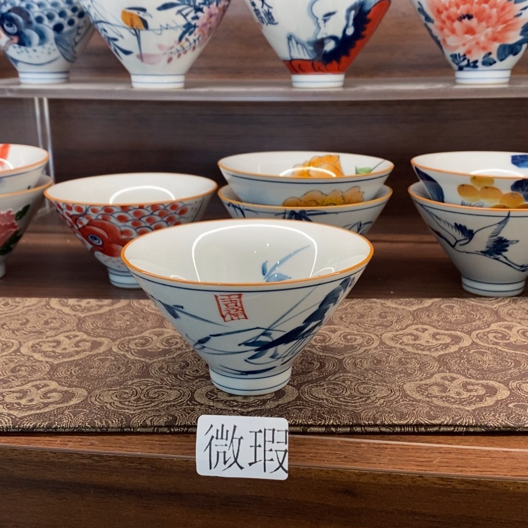 釉下彩老陶泥手工绘制