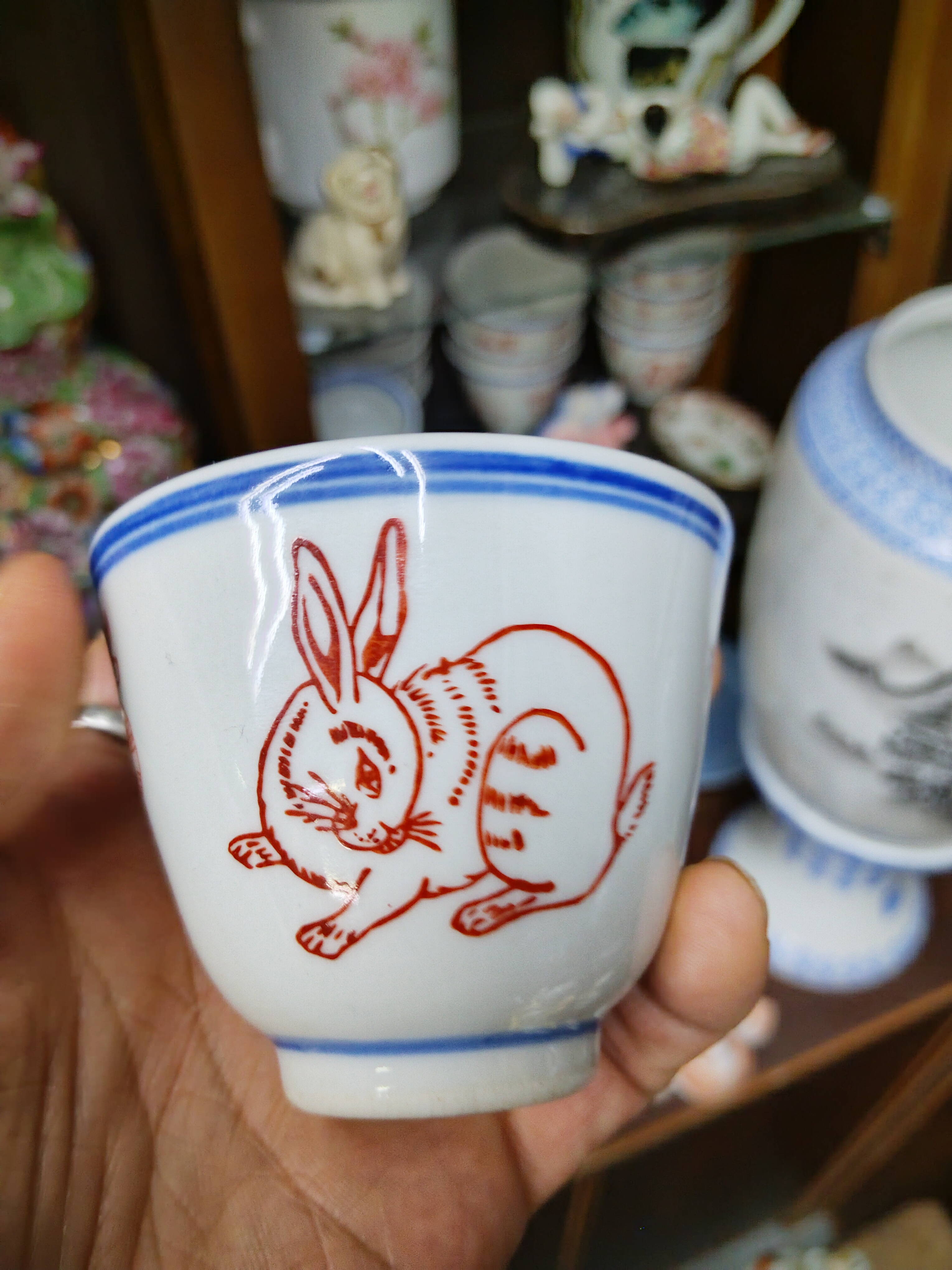 粉彩陶瓷杯（兔子）