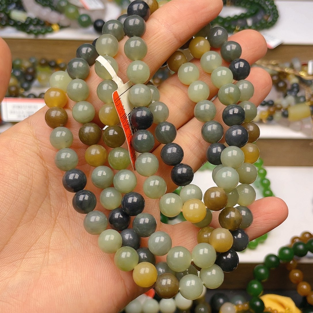 和田玉手串卡8未镶嵌