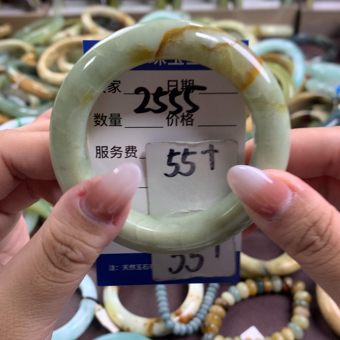 蛇纹石玉未镶嵌手镯2555