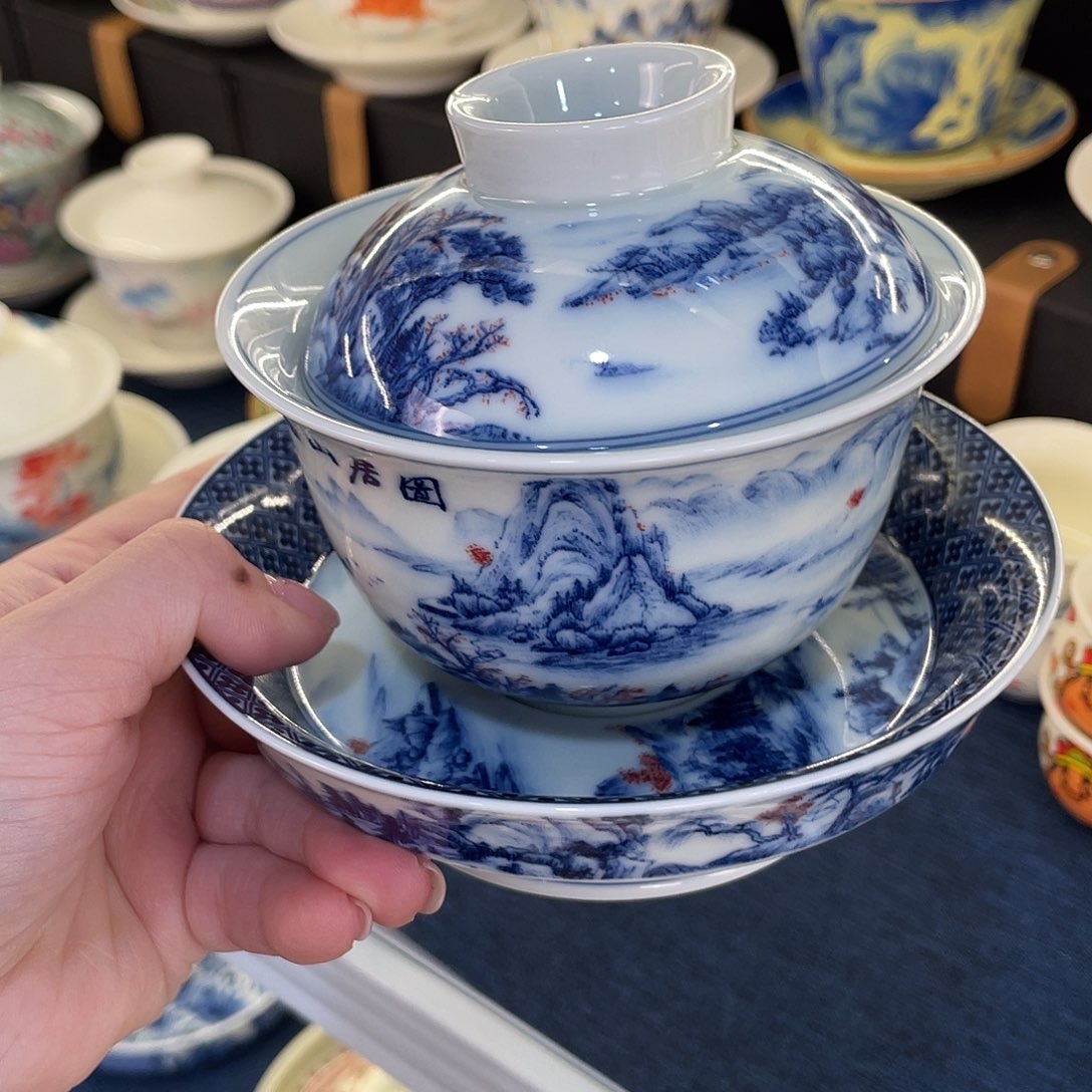 陶景德陶瓷盖碗茶具