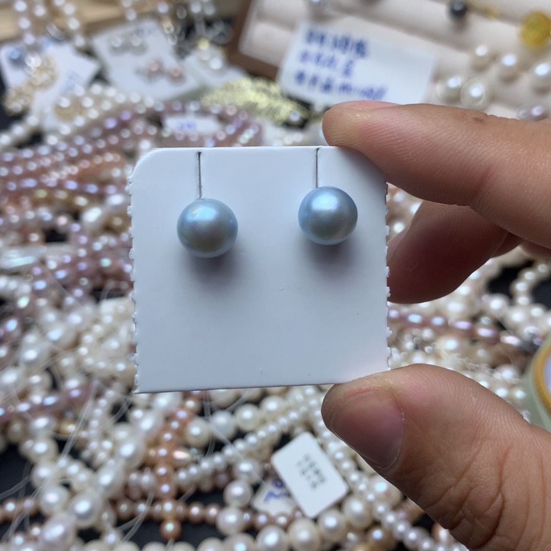 淡水珍珠8-9未镶嵌er26耳钉
