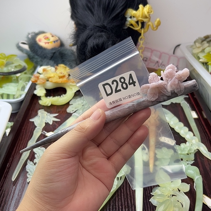*****蛇纹石玉合金发饰