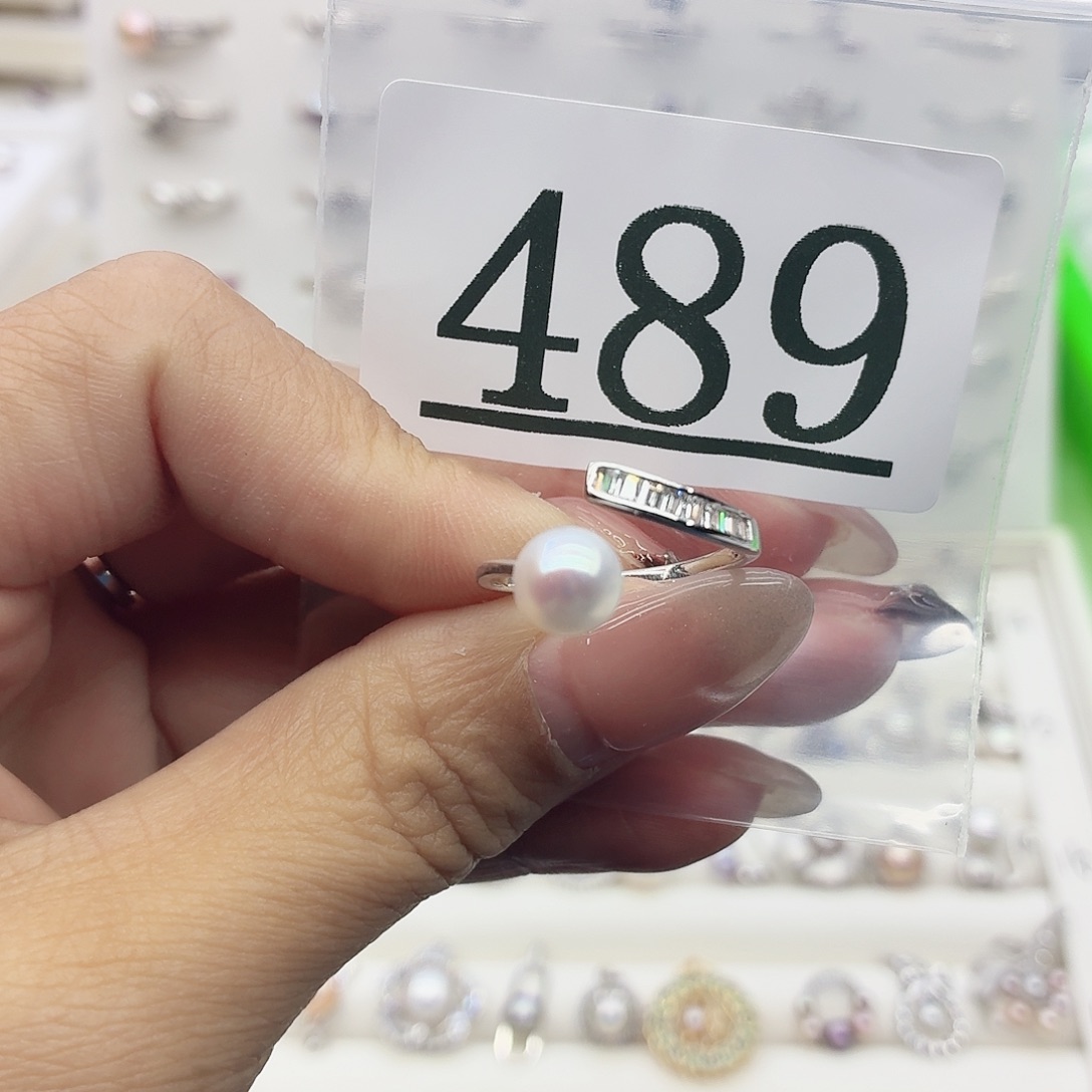 青***雅淡水珍珠珠宝奇石银S925镶嵌489