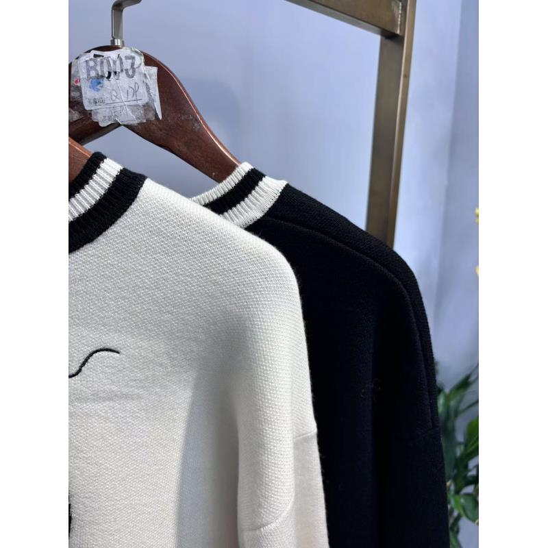 【轻奢】时尚女装秋冬季套头眼镜图案毛衣 ZK112