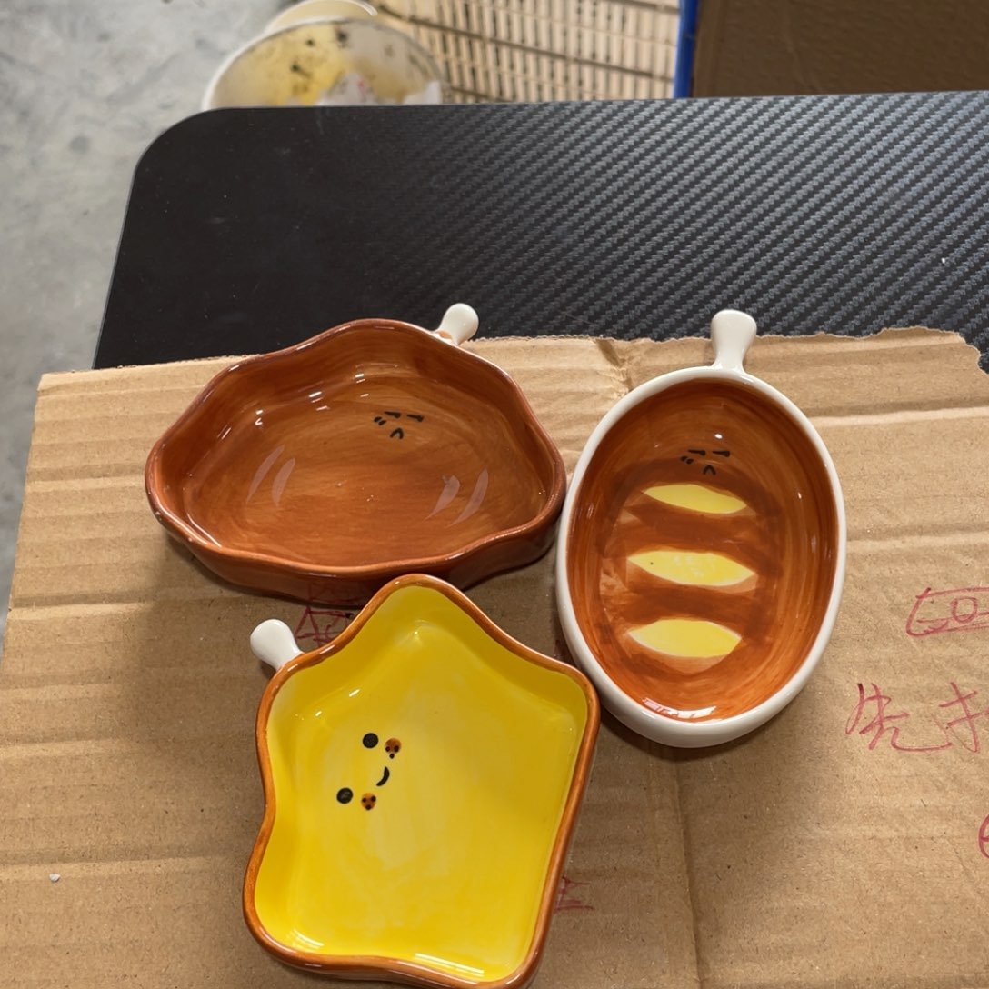 可爱碟子三个装不挑8公分