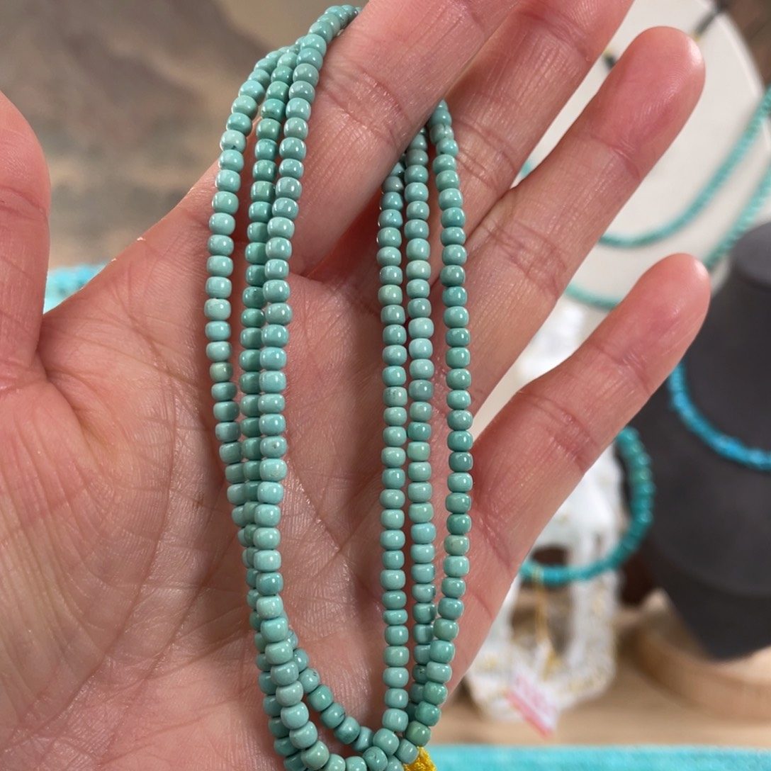 绿松石未镶嵌套链3.1精品老型米链