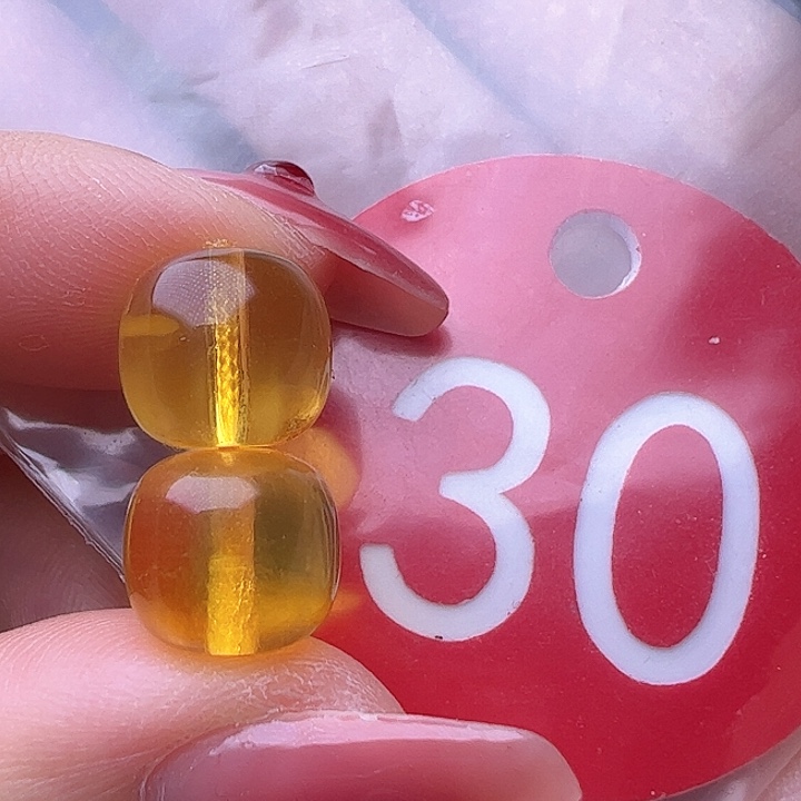 蜜蜡裸石未镶嵌微金沙 9.5mm lao x