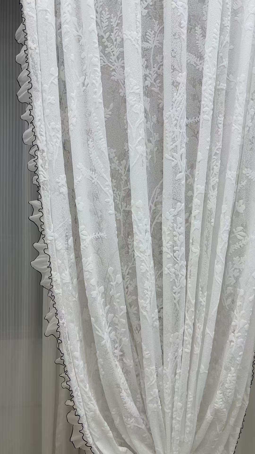 落落大方 单花边纱帘 （不含挂钩）
