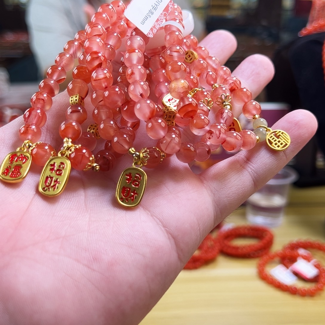 南红玛瑙未镶嵌手链多样性发一