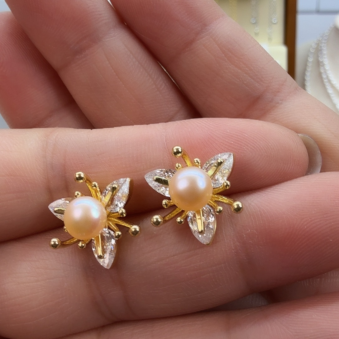 耳饰未镶嵌淡水珍珠