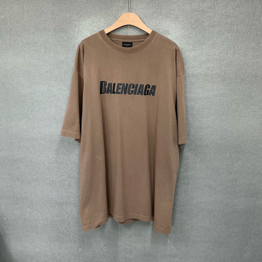 95新 Balenciaga/巴黎世家 裂纹印花短袖T恤 S码/4893