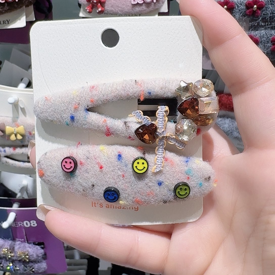 皮质铁合金笑脸ab拜拜