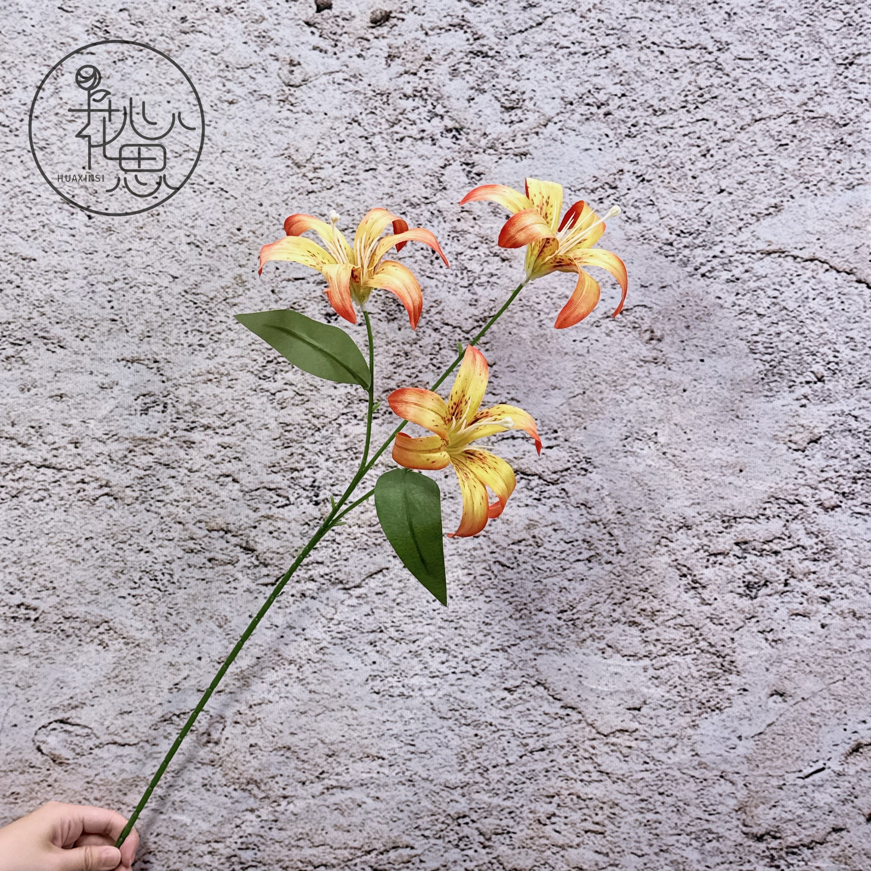 【野百合】花心思仿真花材批发婚庆婚礼堂背景装饰摆件居家玄关