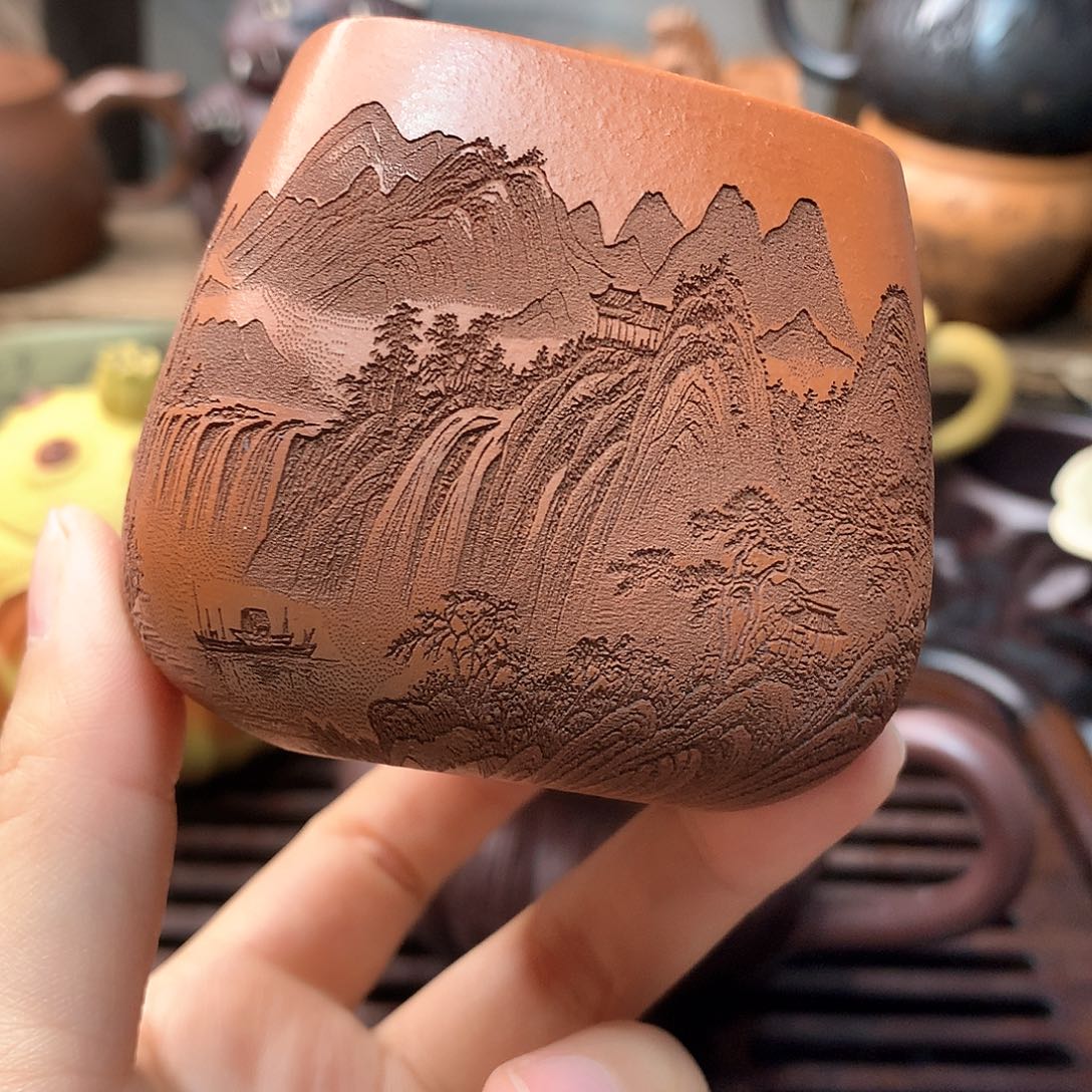 紫砂茶杯宜兴紫砂杯