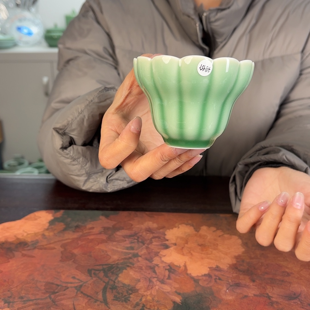 龙泉云间青瓷小米茶器