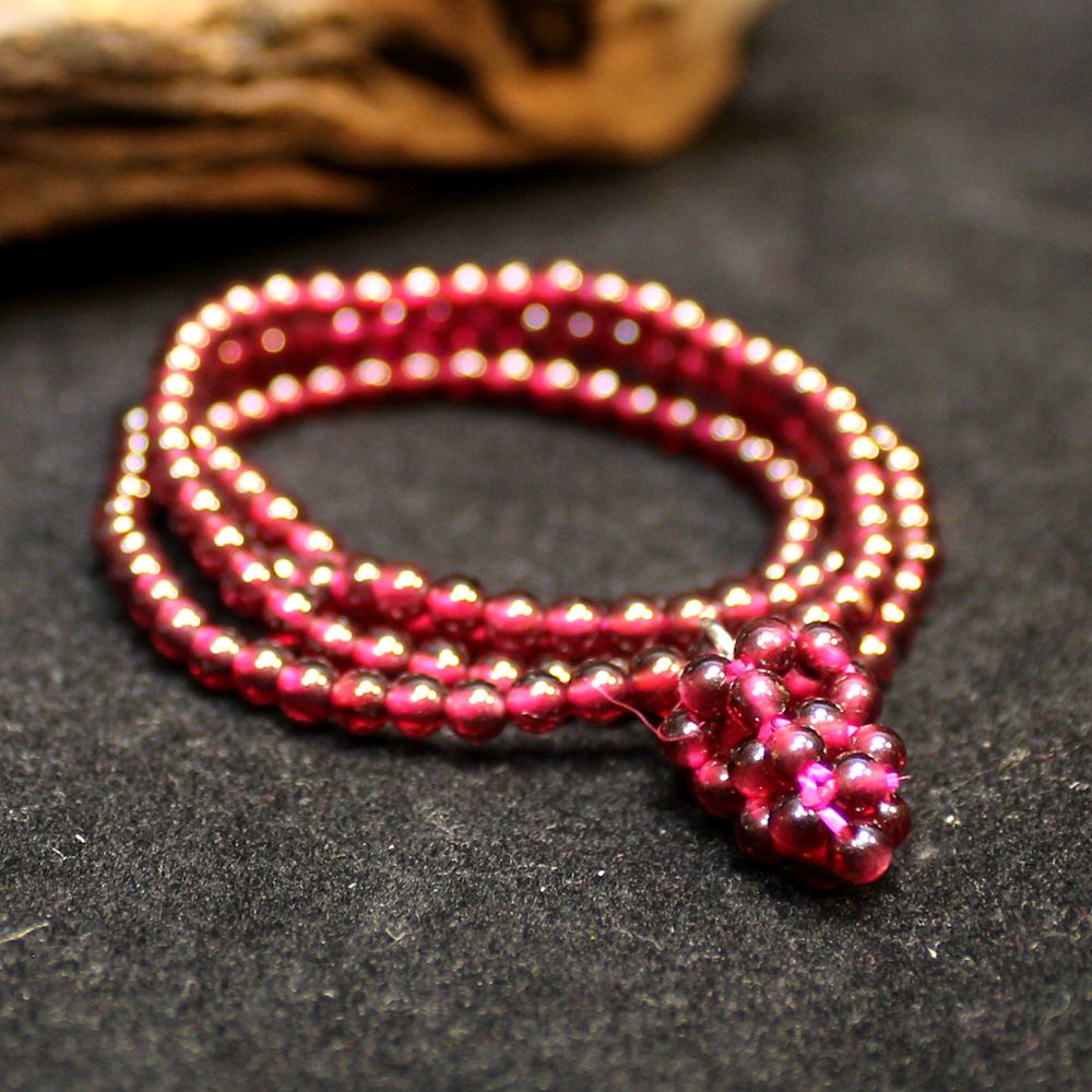 石榴石多圈手串4mm 173