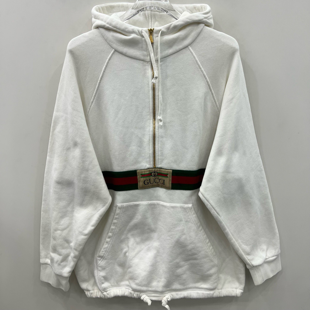 GUCCI x Disney/唐老鸭印花腰带半拉链帽衫/尺码L/98新/编号7107