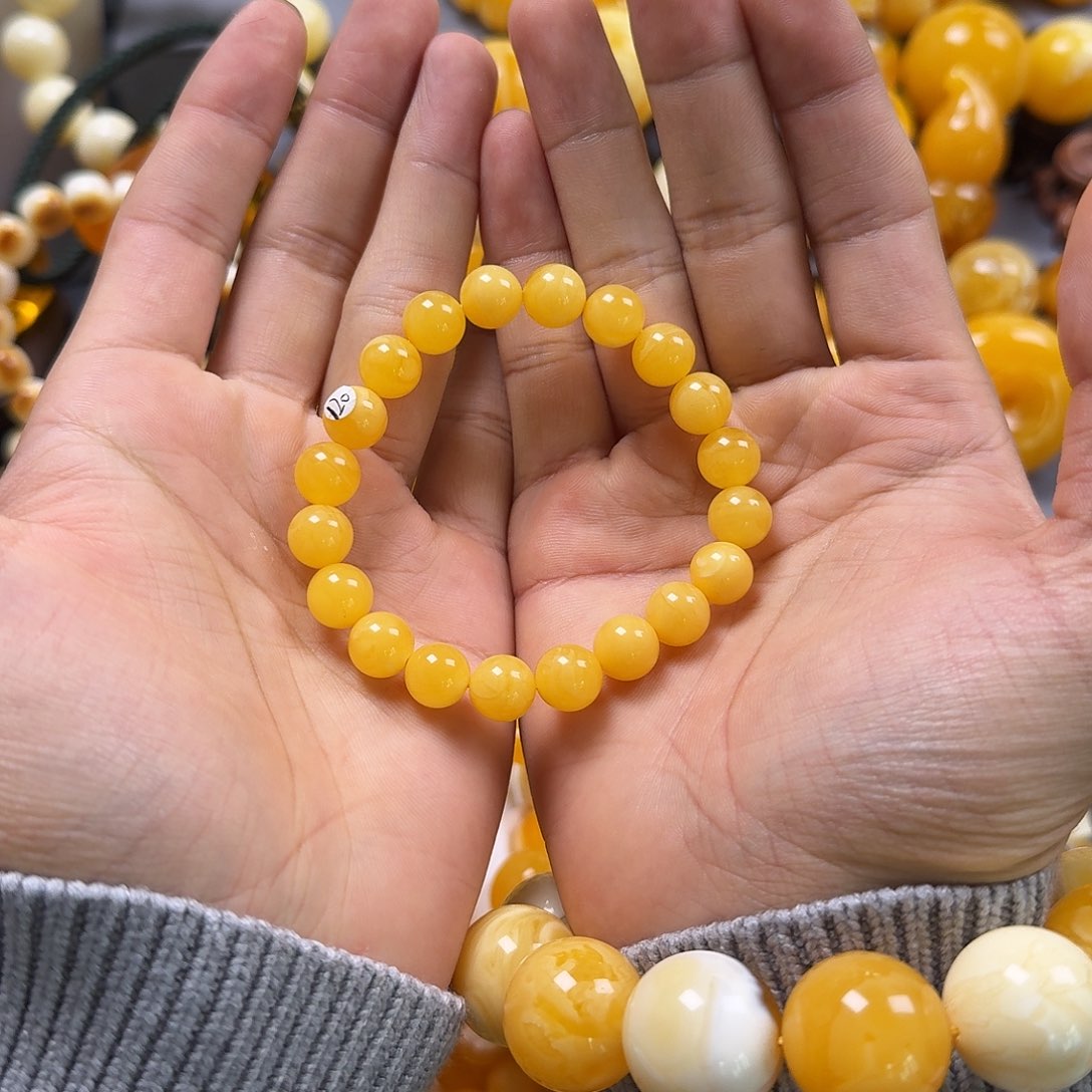 琥珀珠宝奇石未镶嵌10mm